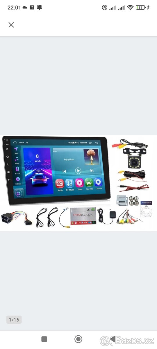 2DIN autorádio android 10p