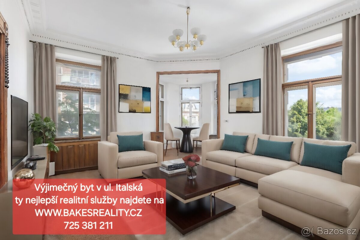 Italská, Praha, Byt 4+1, 153 m2, exkluzivní nabídka