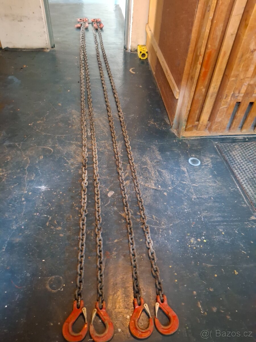 Vázací řetěz dvojhák se zkracovačem pr.10mm,L=4m, 2 kusy