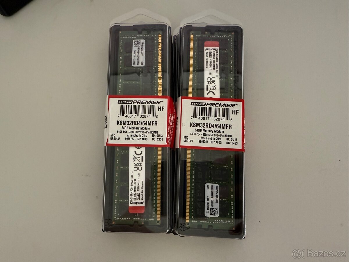 DDR4 ECC Paměti 64Gb