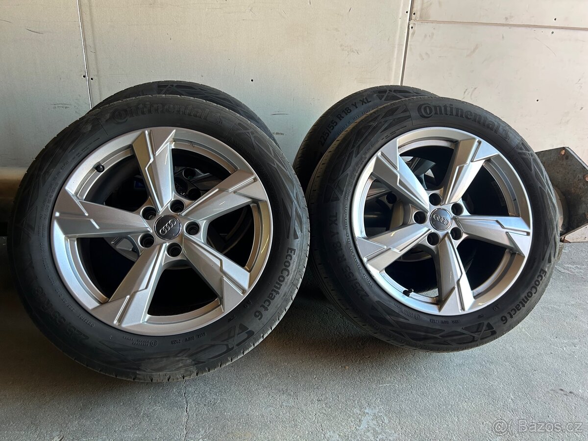 Alu kola Audi 5x112 8Jx18” 4K0601025D + pneu continental