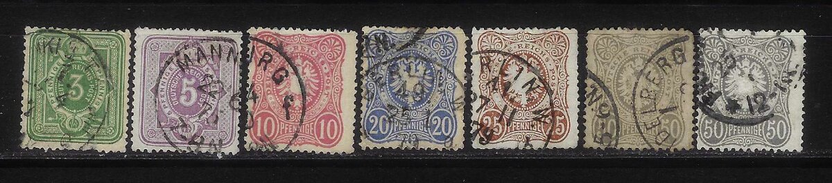 Známky Deutsches Reich - Mi:31-36 + Mi: 38