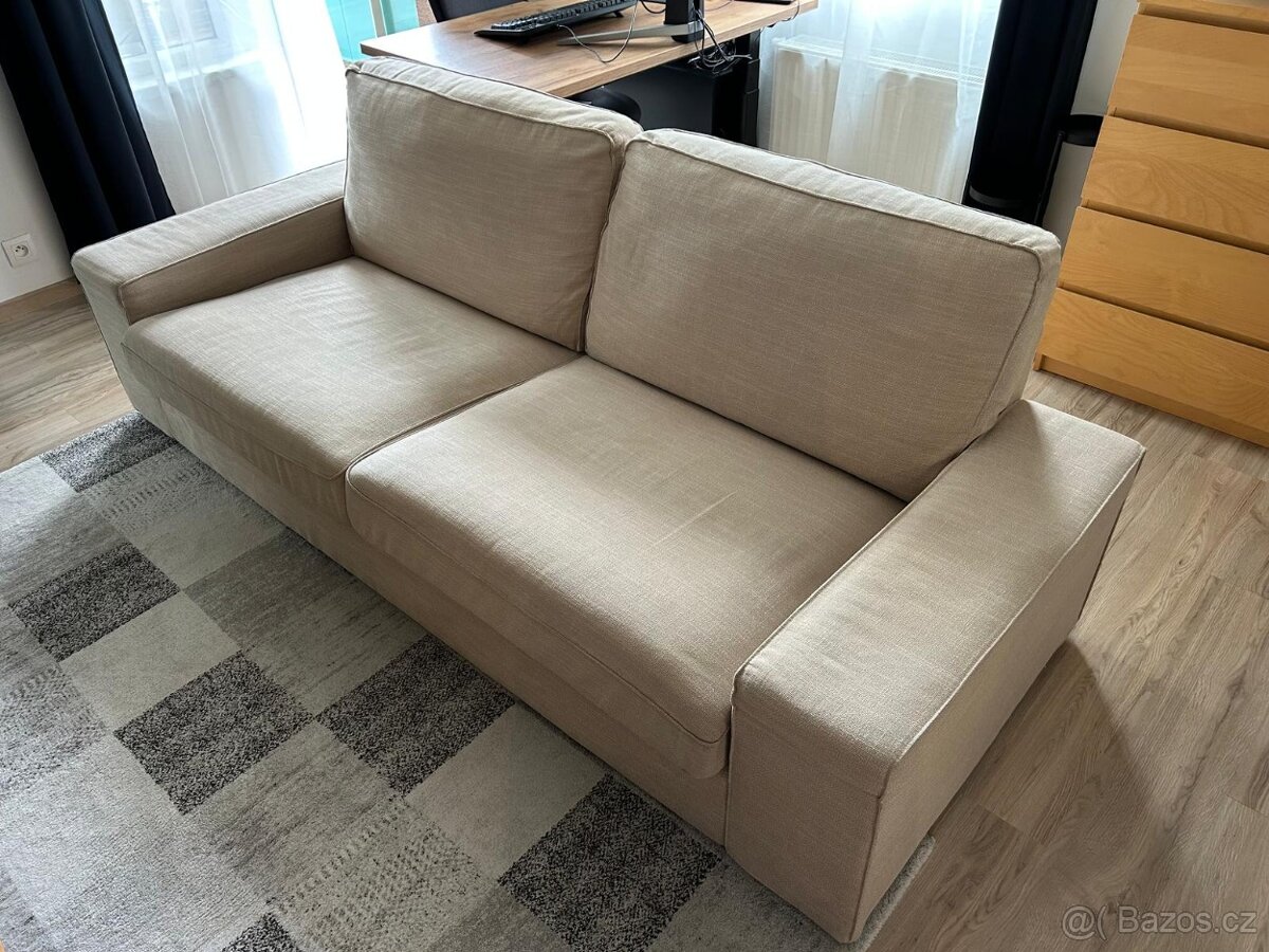 Třímístná pohovka IKEA KIVIK, Gunnared béžová
