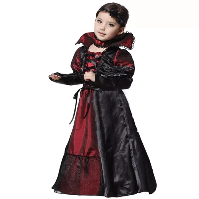 NOVÝ Halloween kostým dívčí upírské šaty