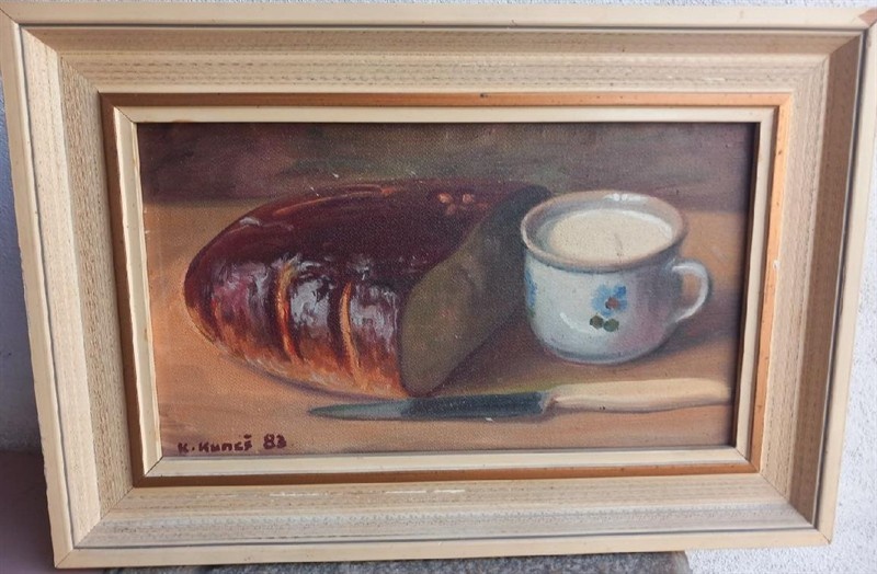 Obraz na chalupu, Zátiší s chlebem, Karel Kuneš