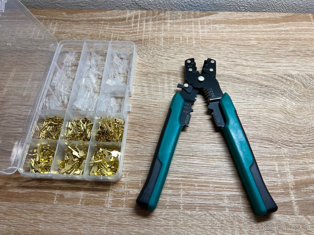 Krimpovací kleště + 270ks konektorů