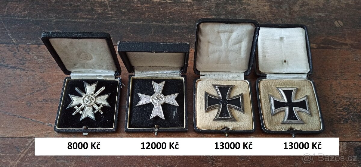 Záslužný kříž, železný kříž v etui.