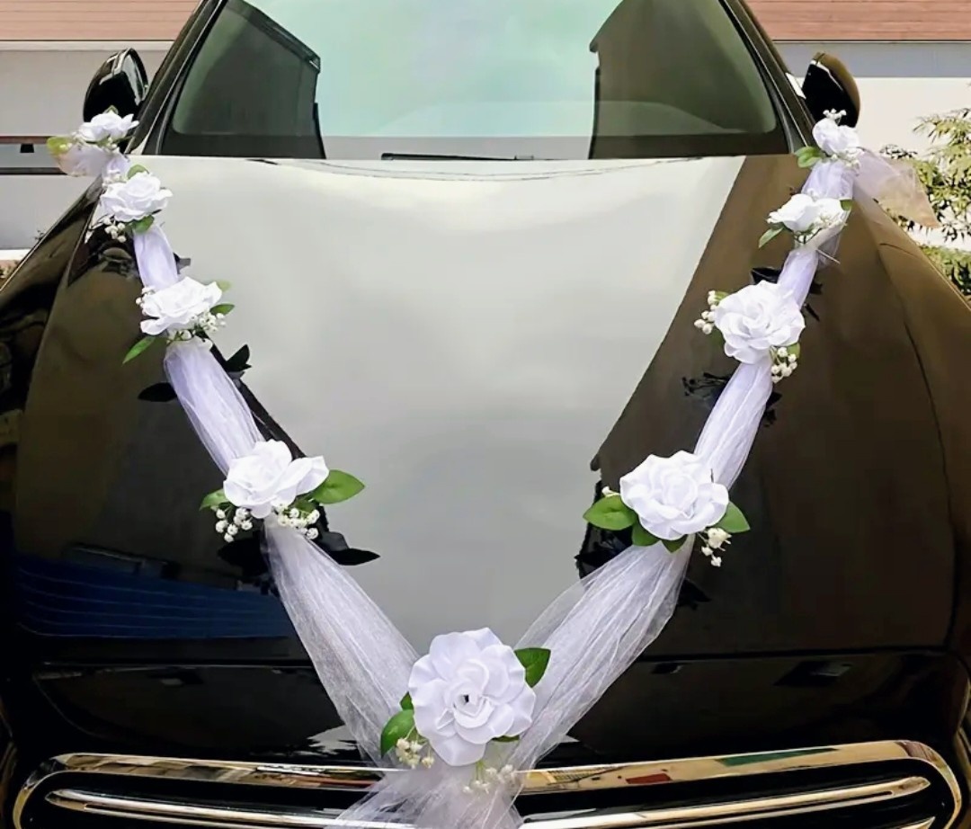 Svatební výzdoba na auto