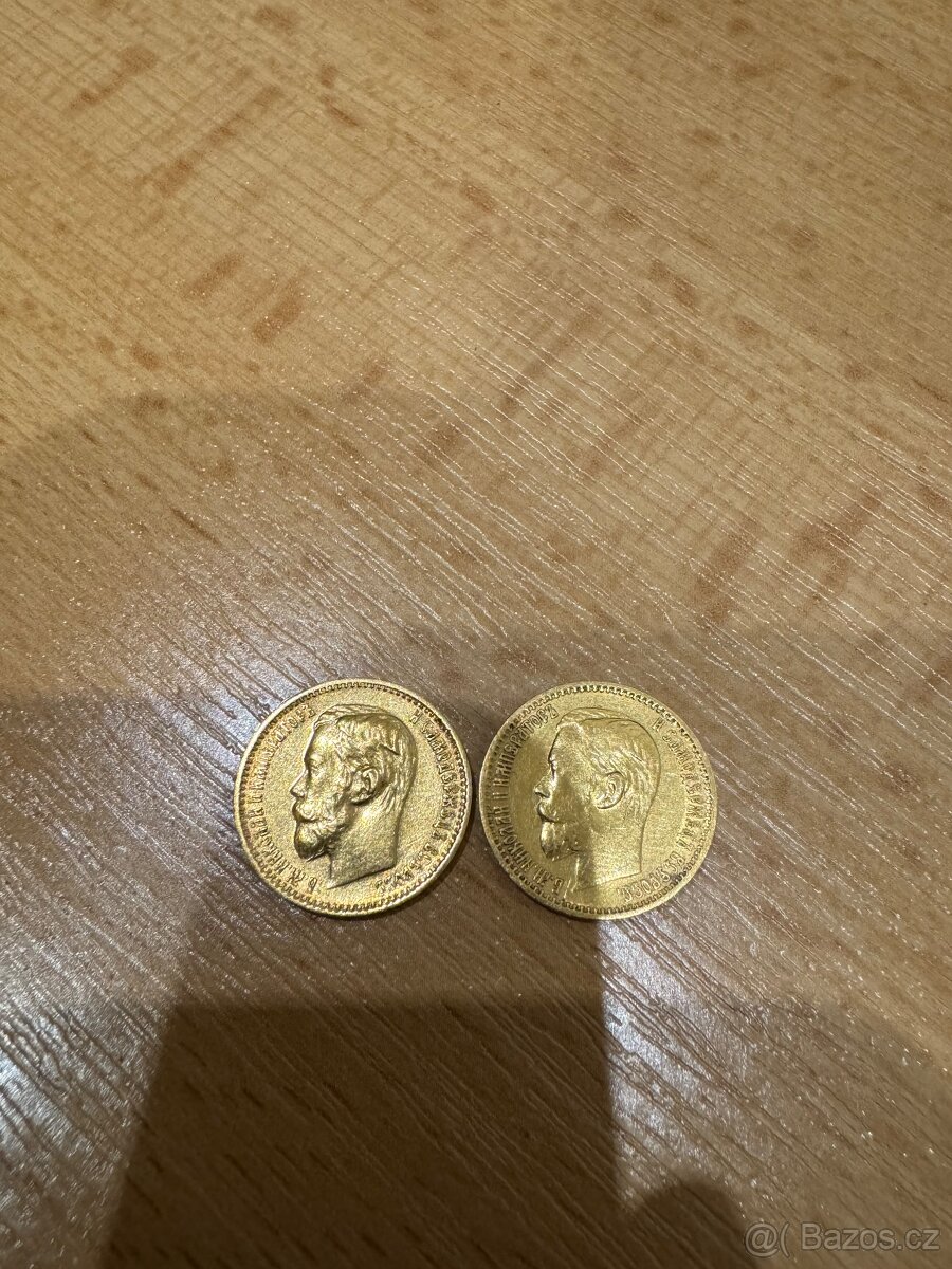 Zlatý 5 Rubl 1898 car Mikuláš II