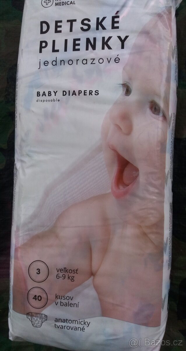 Dětské pleny 3, 40ks (6-9 kg)