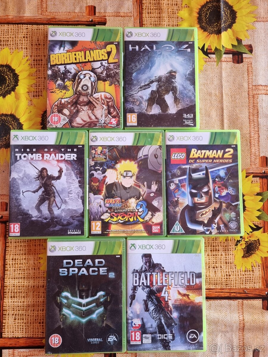 Xbox 360 hry (Naruto, Grand Theft Auto V, Halo...)