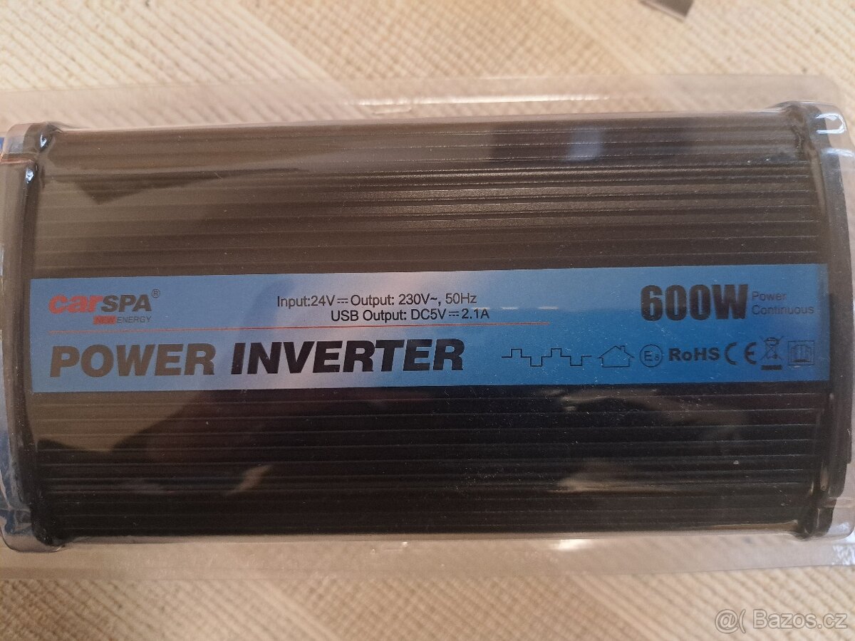 Měnič napětí 24V/230V 600W