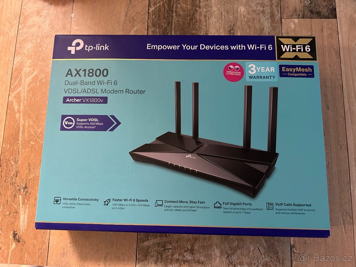 TP-Link Archer VX1800V AX1800 – téměř nový, měsíc používaný