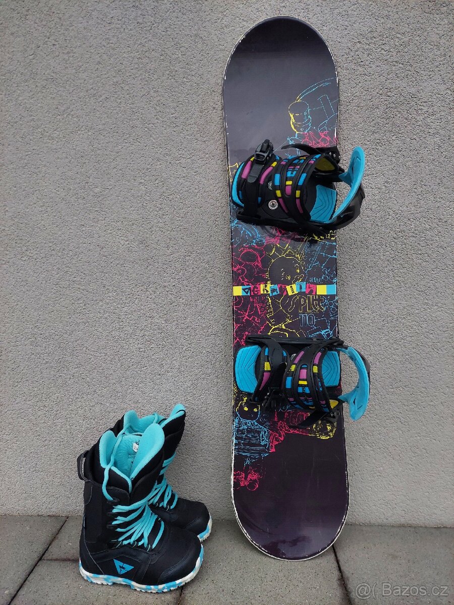 Snowboard GRAVITY SPITT, 110 cm + boty