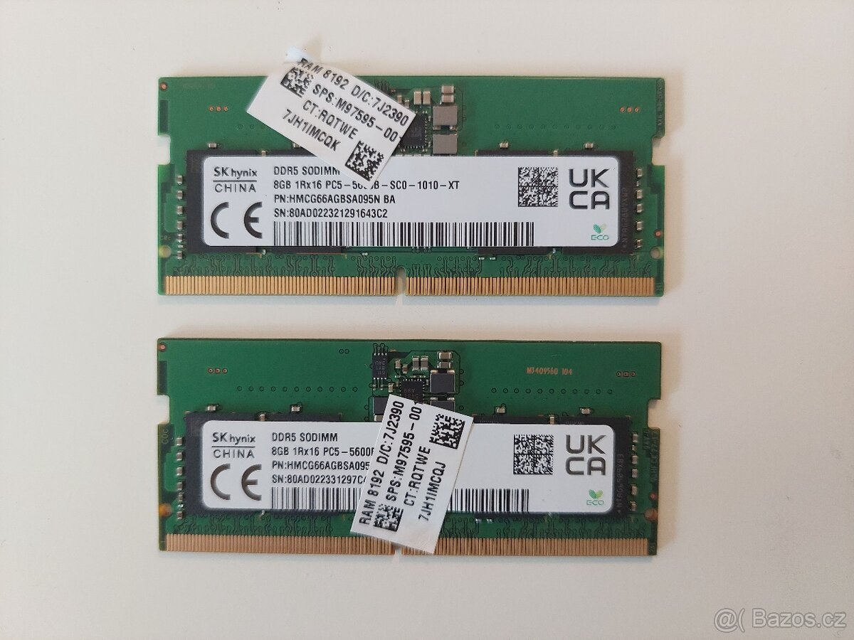 16GB KIT (2x8GB) RAM DDR5 SO-DIMM 4800MHz do notebooku