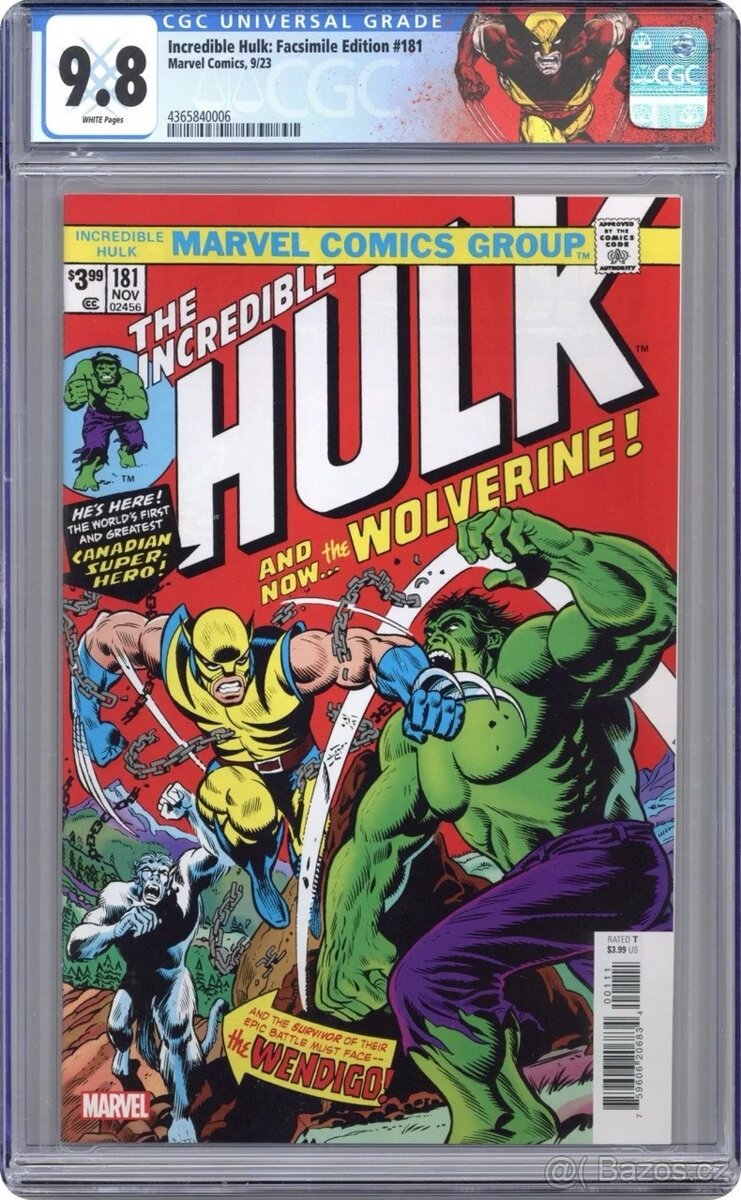 Komiks Incredible Hulk Facsimile Edition #181, 2023, CGC 9.8