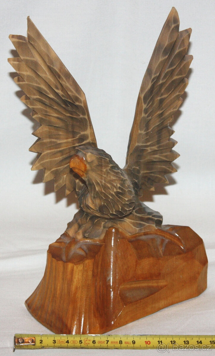soška Orel dřevo, dřevěná socha, dřevěnou figura, figurka