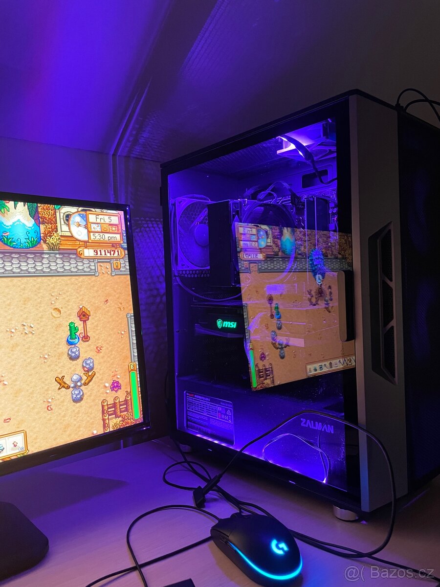 Herní počítač s monitorem