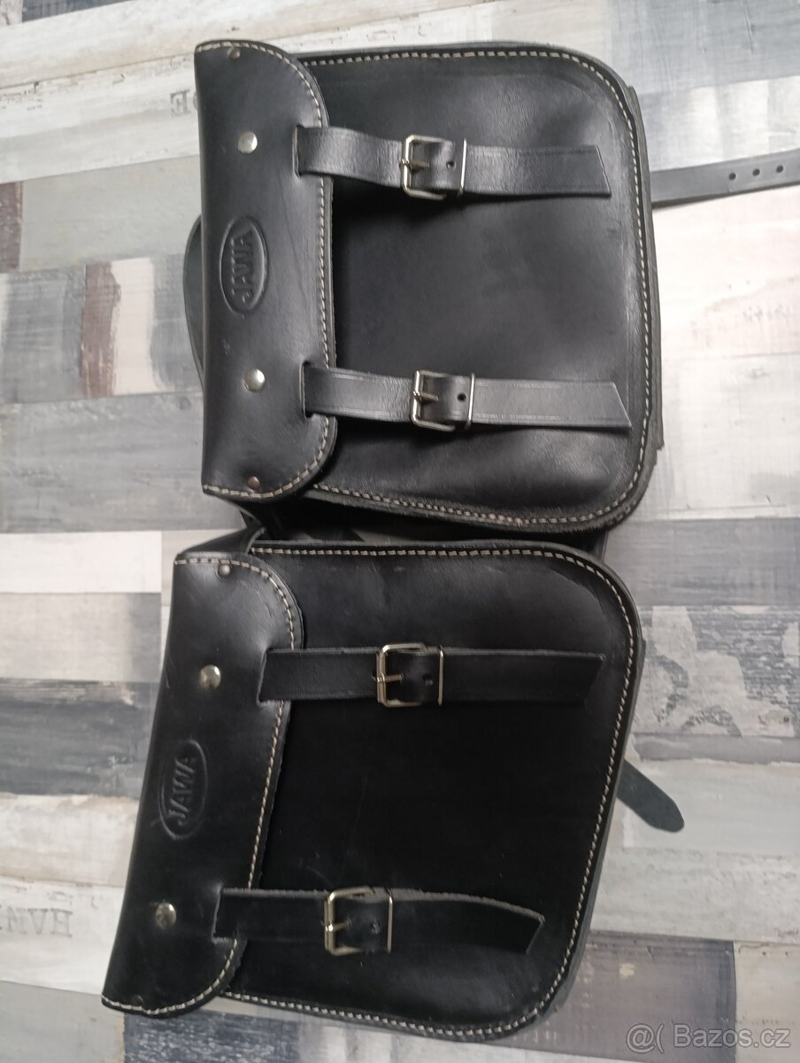 Kožené moto brašny JAWA