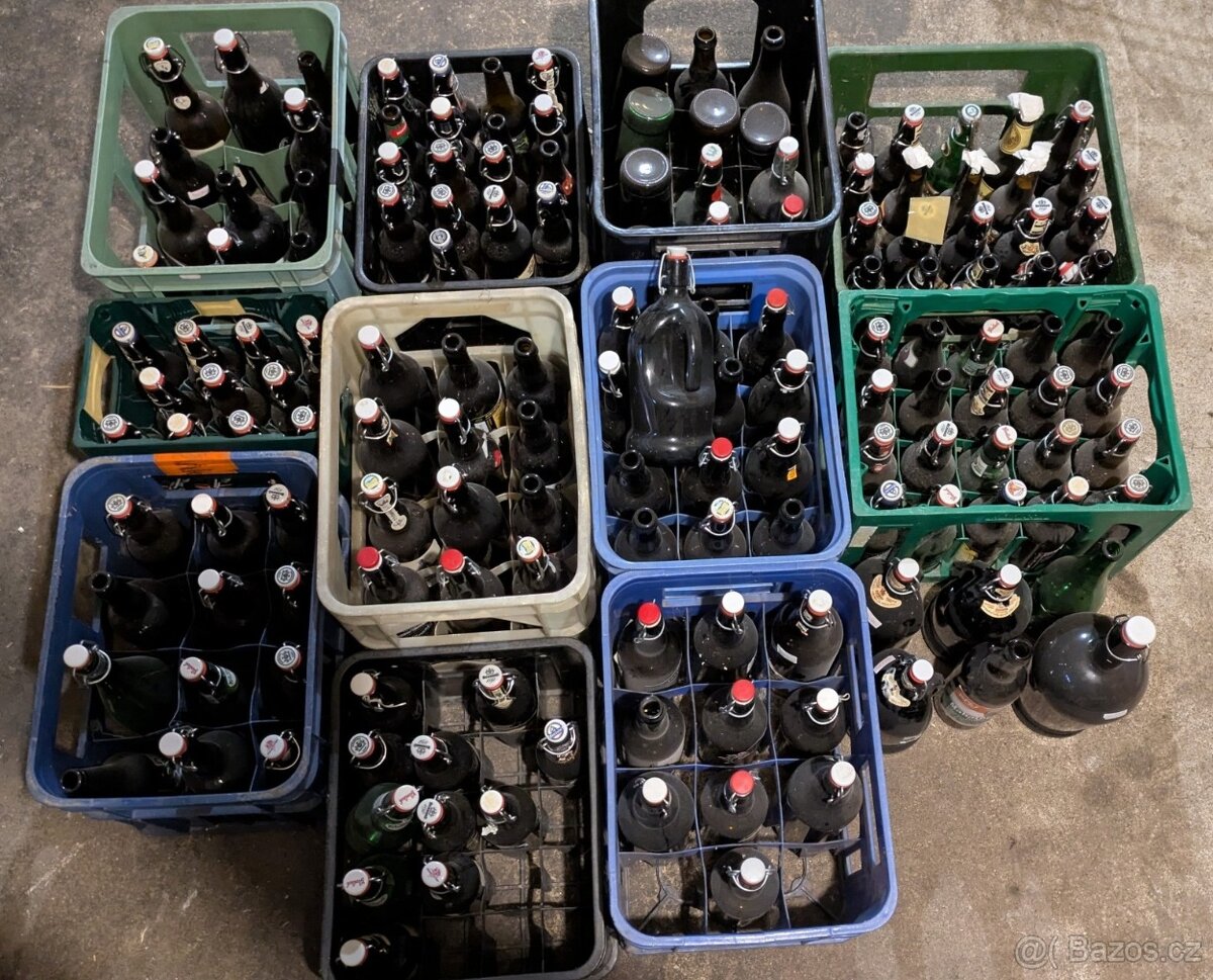 pivní láhve - různé