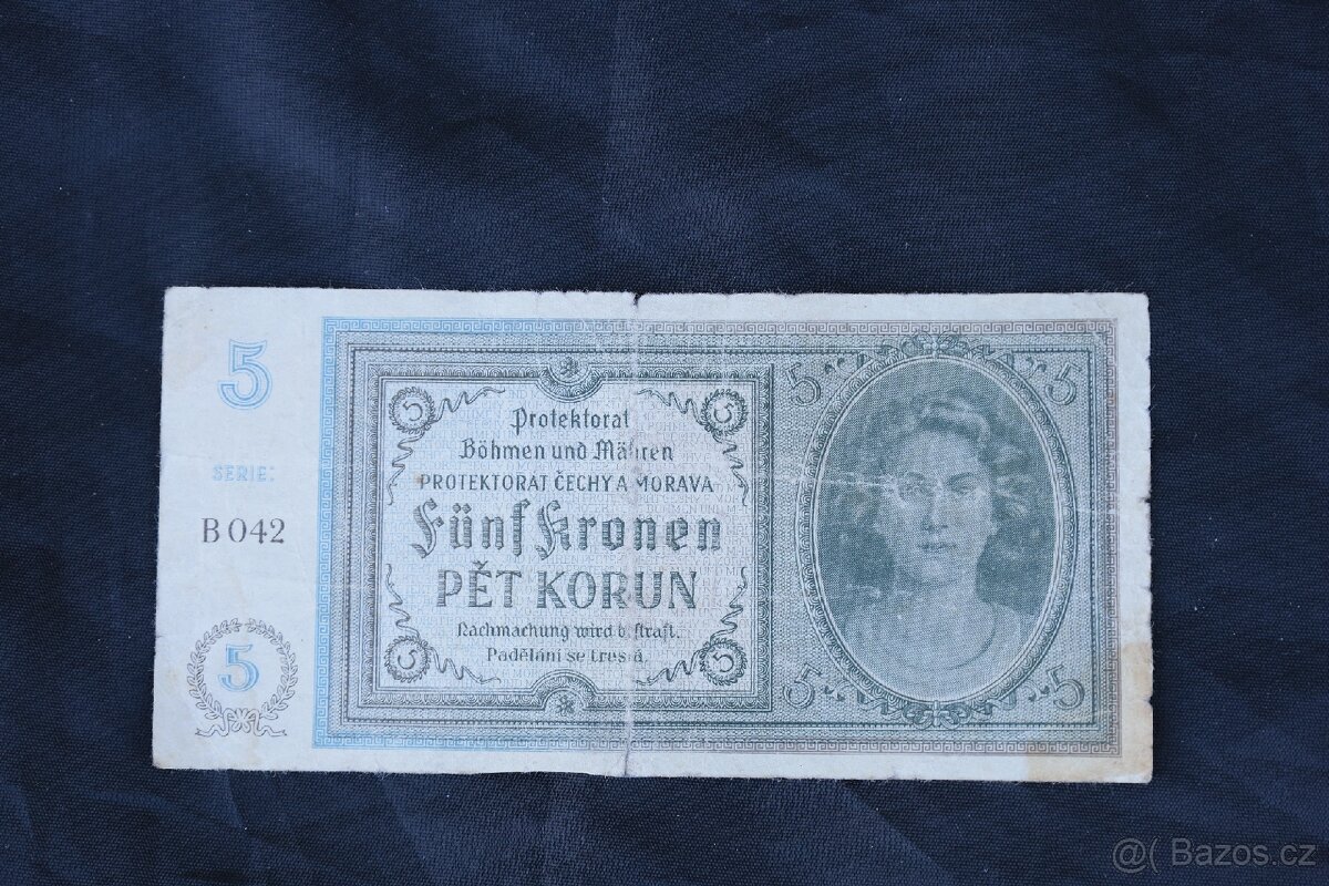 PĚT KORUN PROTEKTORÁT bez data