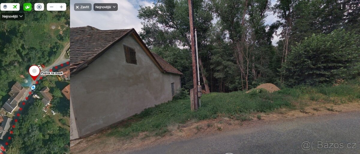 Stavební pozemek 156m²  Střížkov u Bořeňovic, obec Struhařov