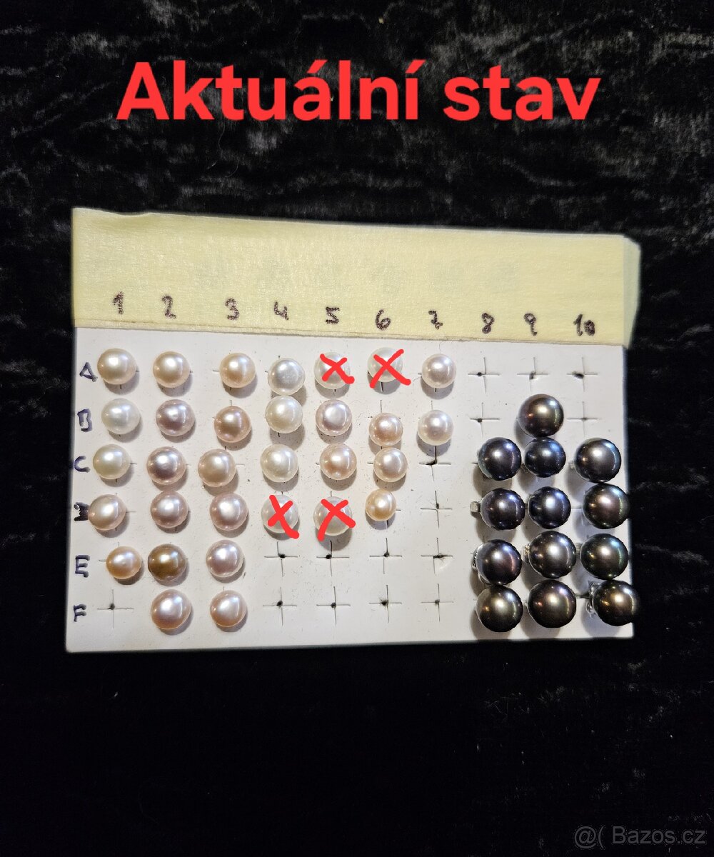 Stříbrné náušnice s perlou - pecky