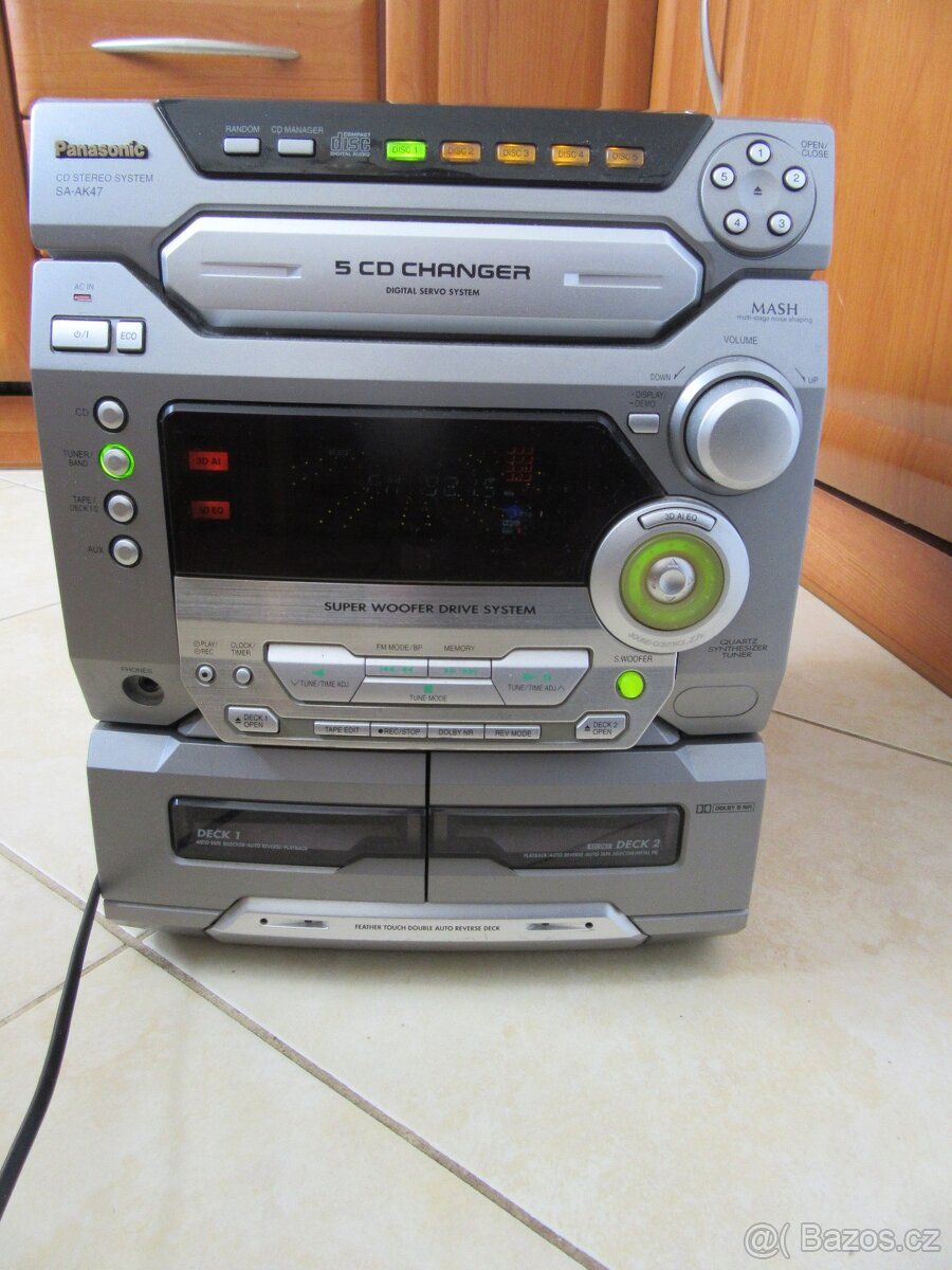 Nabízím hifivěž Panasonic SA-AK47. Bez repro. Radio plně fun