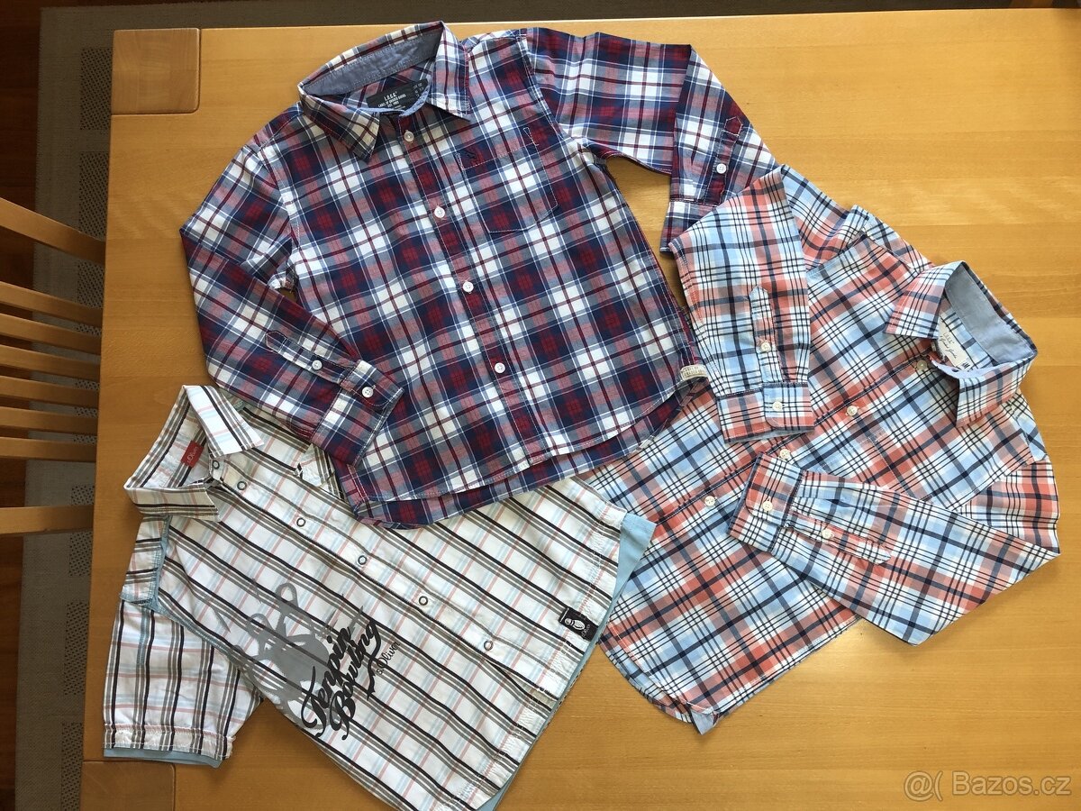 3x Chlapecká košile vel 122 -TOP stav