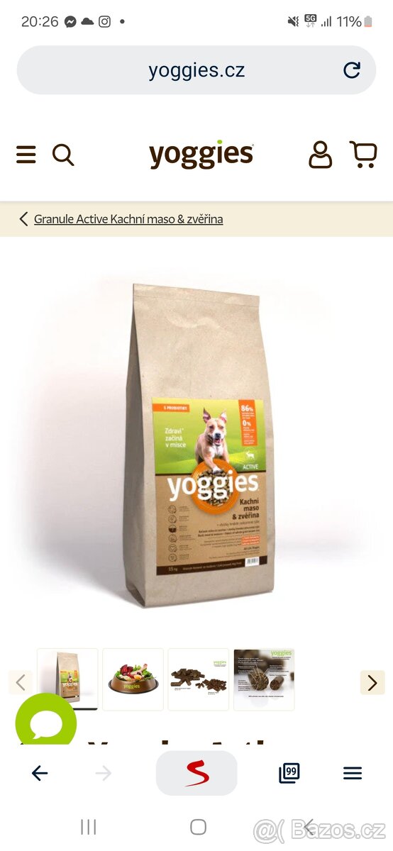 Yoggies granule 15kg kachní maso&zvěřina