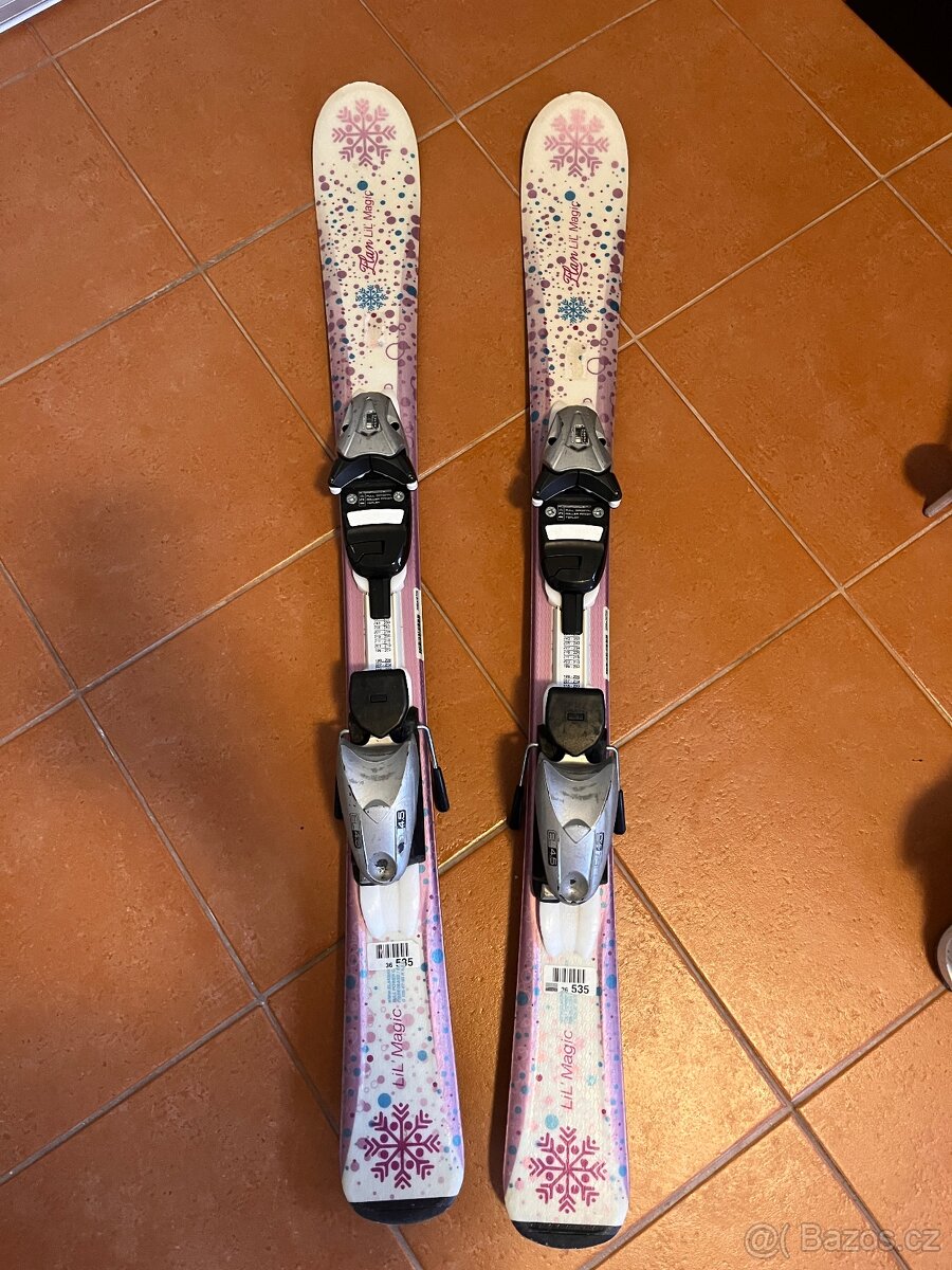 Detske Lyže 100 cm , lyžáky , hulky