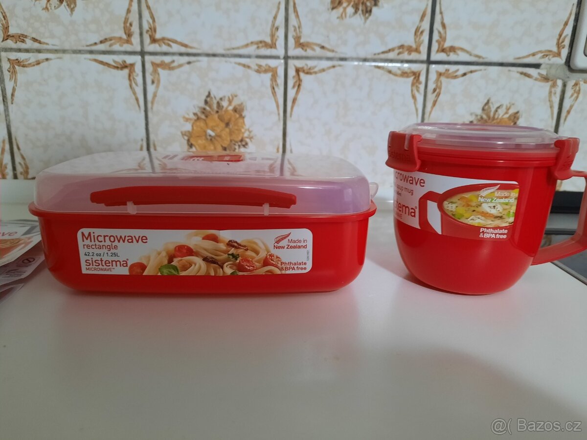 Nádobí na svačinu do mikrovlné trouby sada 2 ks,,