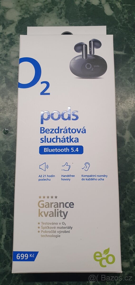 O² Pods bezdrátová sluchátka