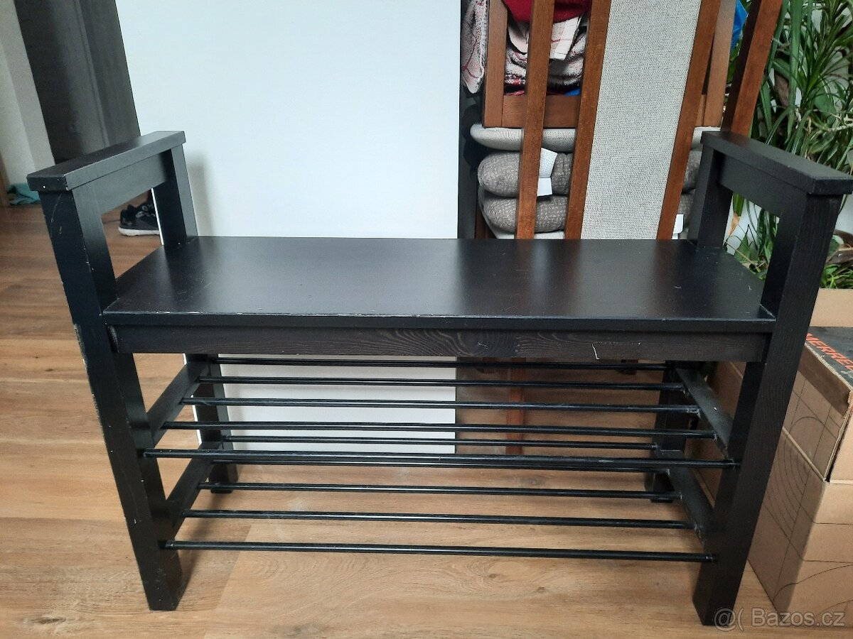 Lavice s botníkem - botník Ikea Hemnes