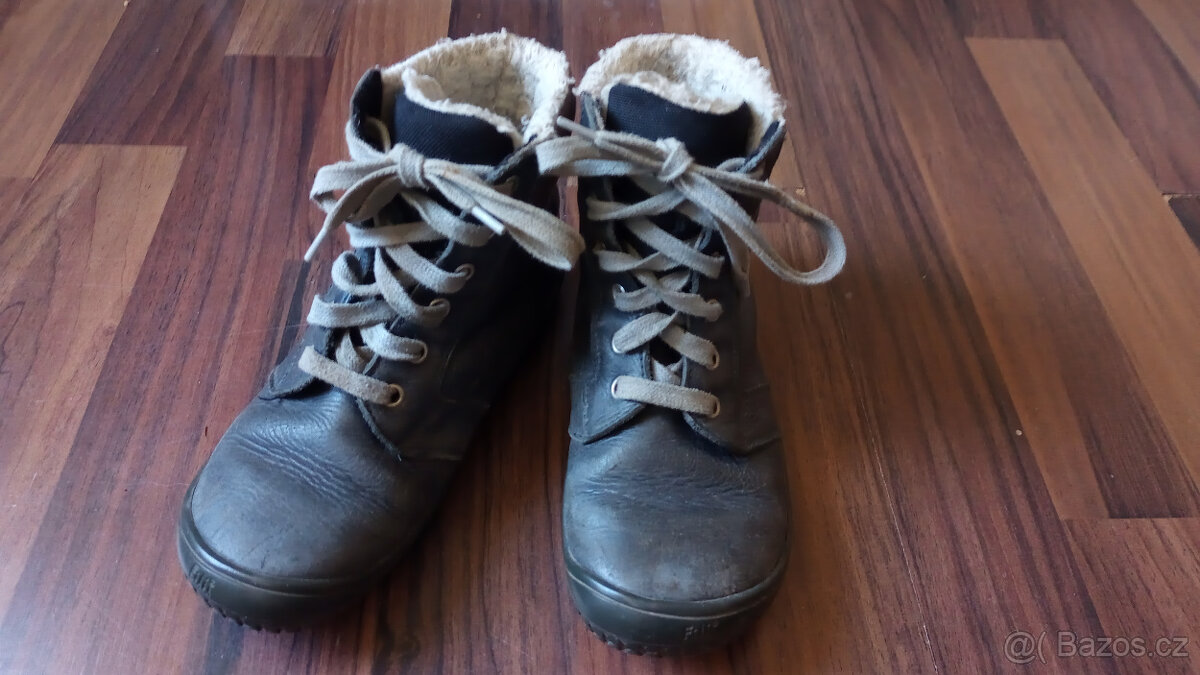 Kožené zimní barefoot boty Filii vel. 31