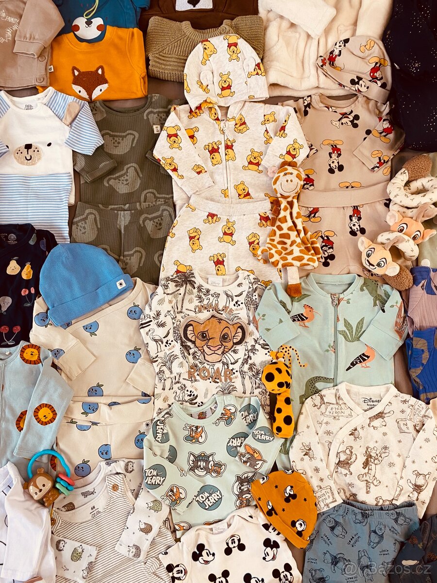 Balík oblečení na miminko 0-6 měsíců