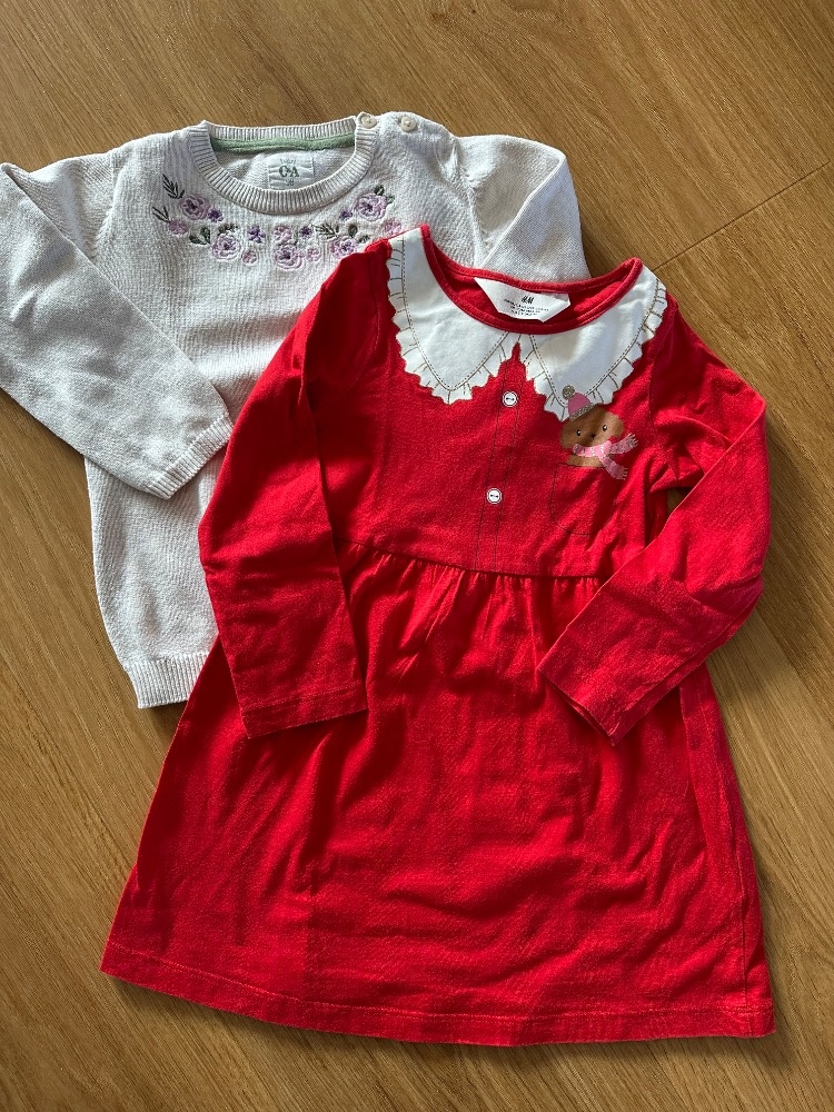 šaty a svetřík vel. 98