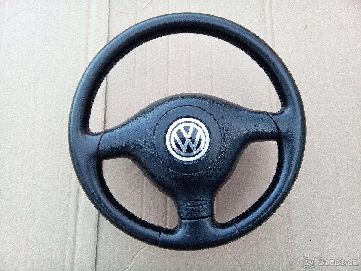VW Golf Passat tříramínko kůže volant + airbag