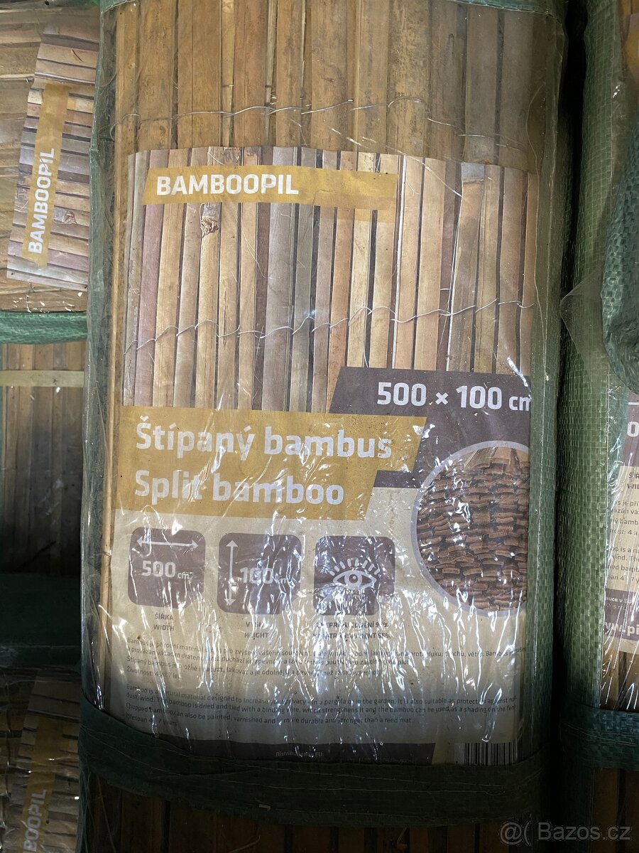 Štípaný bambus - zastínění na plot