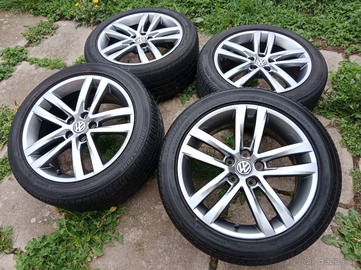 alu kola 5x100 r16 VW , Škoda a letní pne 215/45/16