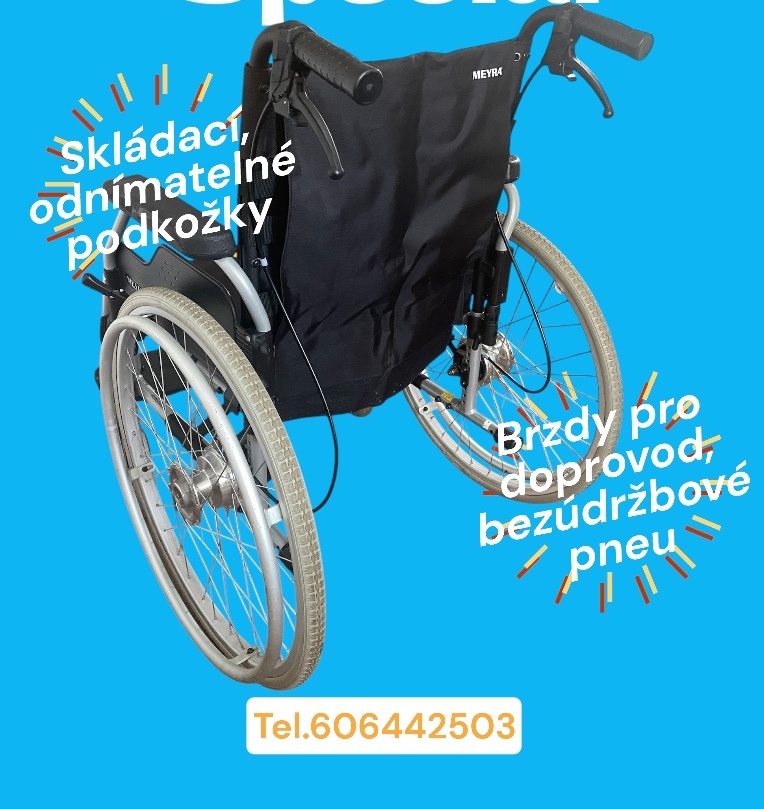 Invalidní vozík meyra sed 47cm brzdy pro doprovod