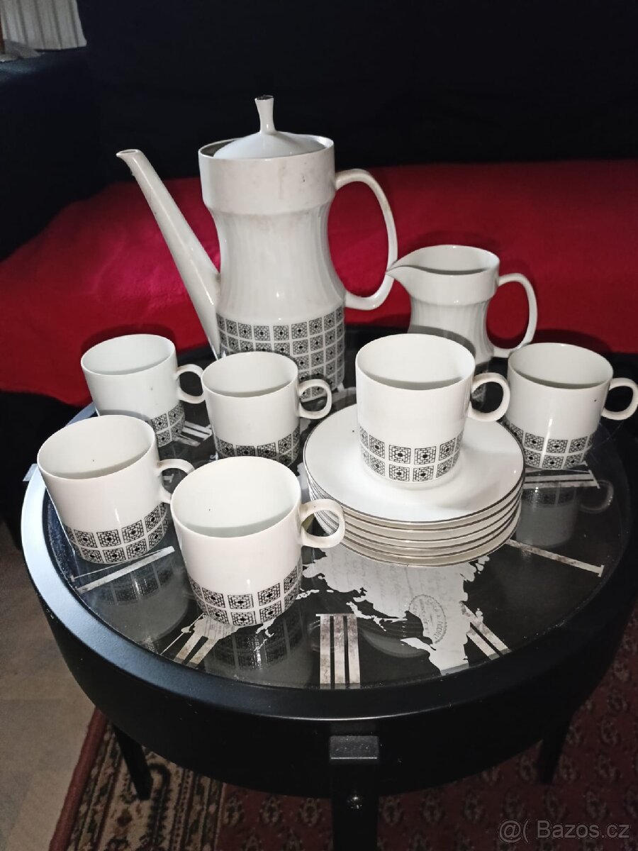 Porcelán Mocca souprava Nefertiti