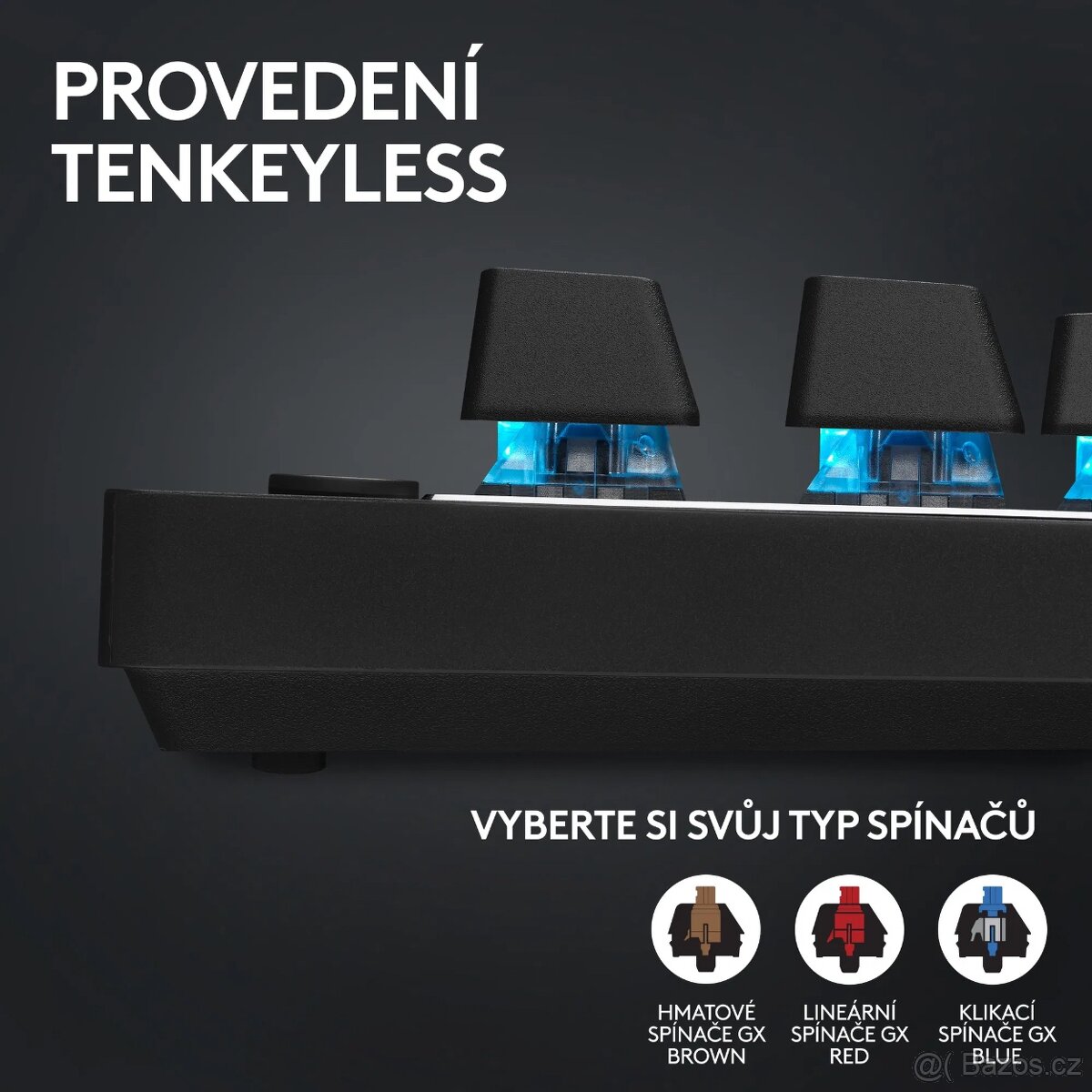 Logitech G PRO X TKL LIGHTSPEED Tactile, černá - US INTL