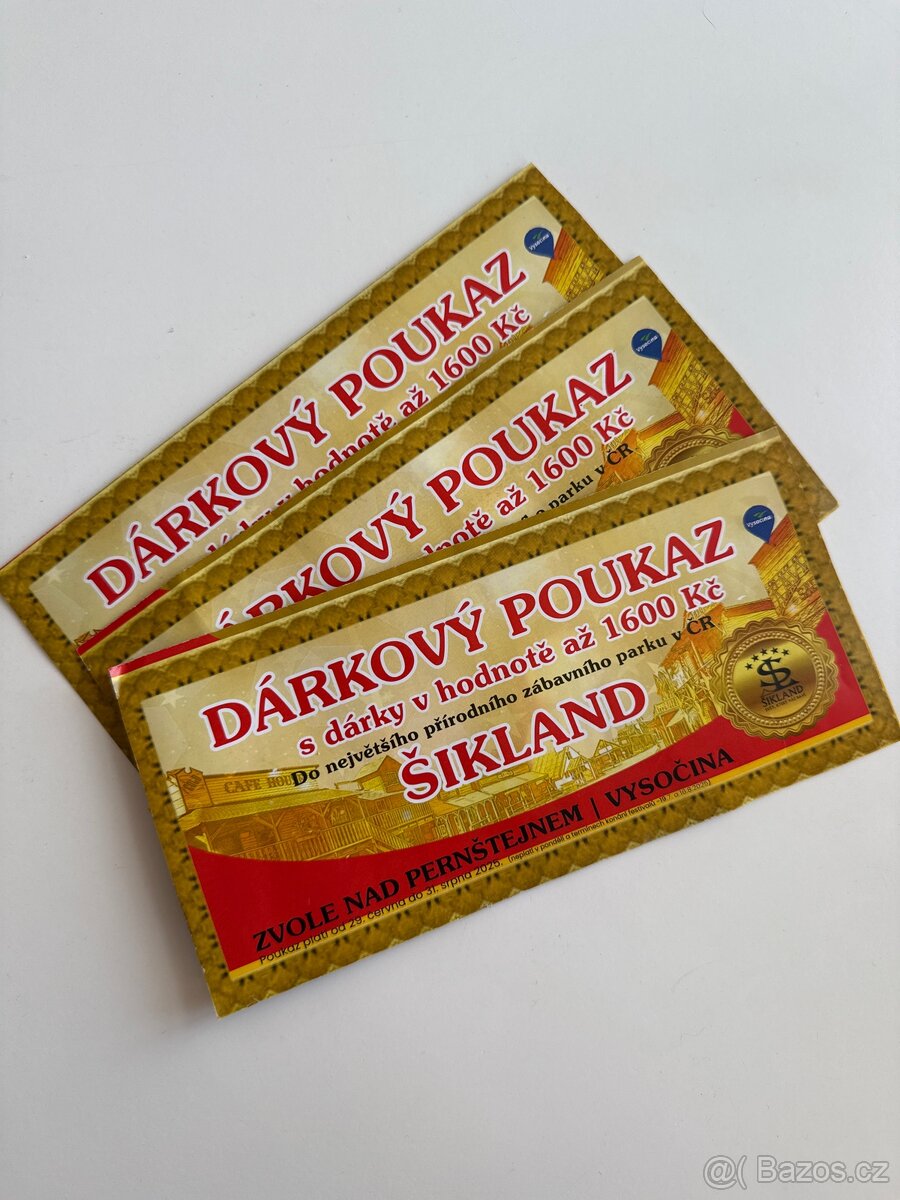 Dárkové poukazy Šikland