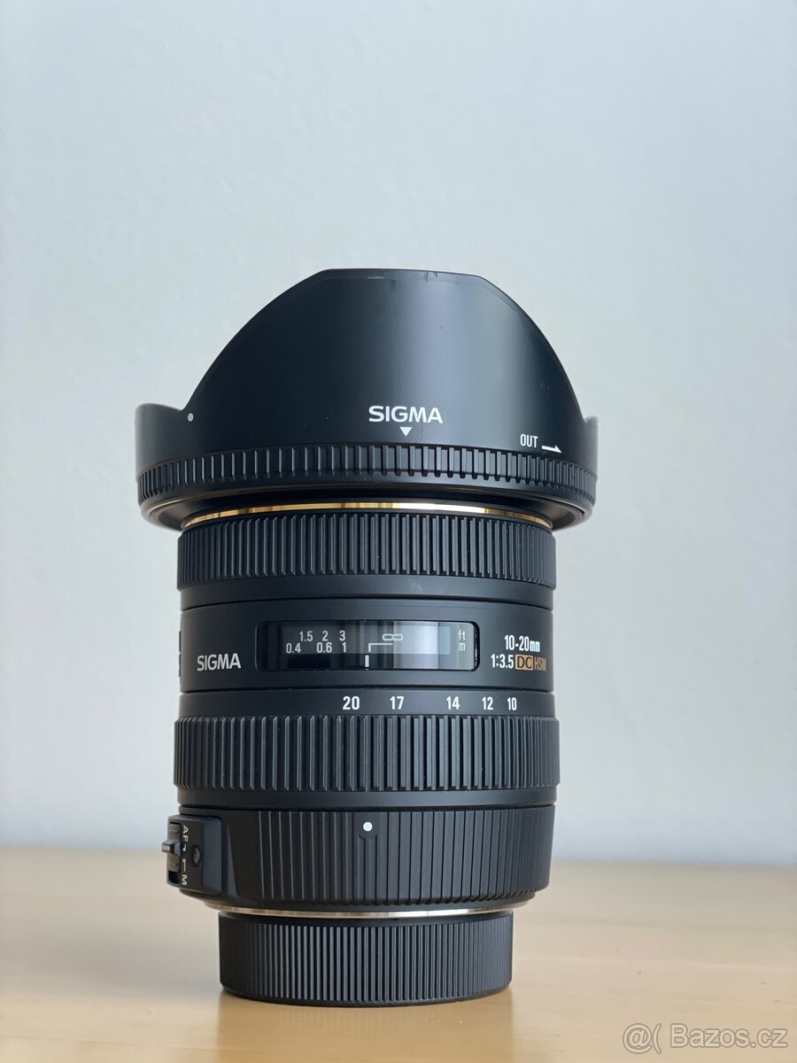 Sigma 10–20mm f/3.5 EX DC HSM pro Nikon – skvělý stav