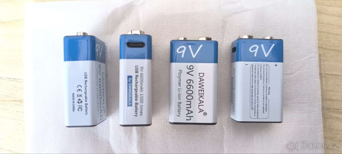 Nabíjecí baterie 9V USB-C
