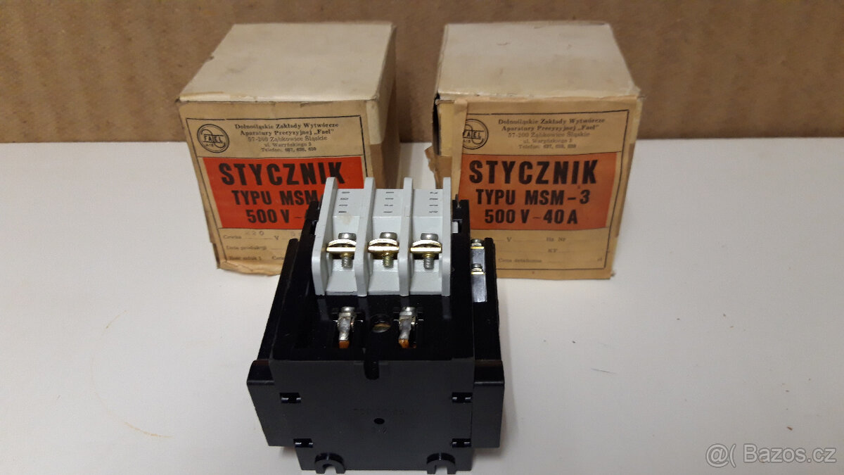 Stykač MSM3 cívka na 220V proud-40A( nepoužité )