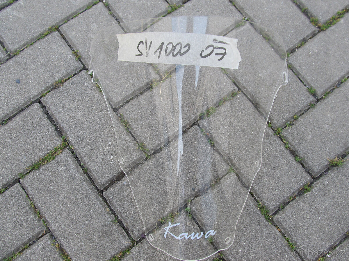 Plexi čiré na Suzuki SV 1000