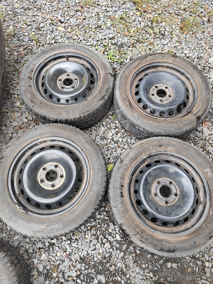 Prodám orig alu 16 Renault laguna zimní pneu 205/55/16