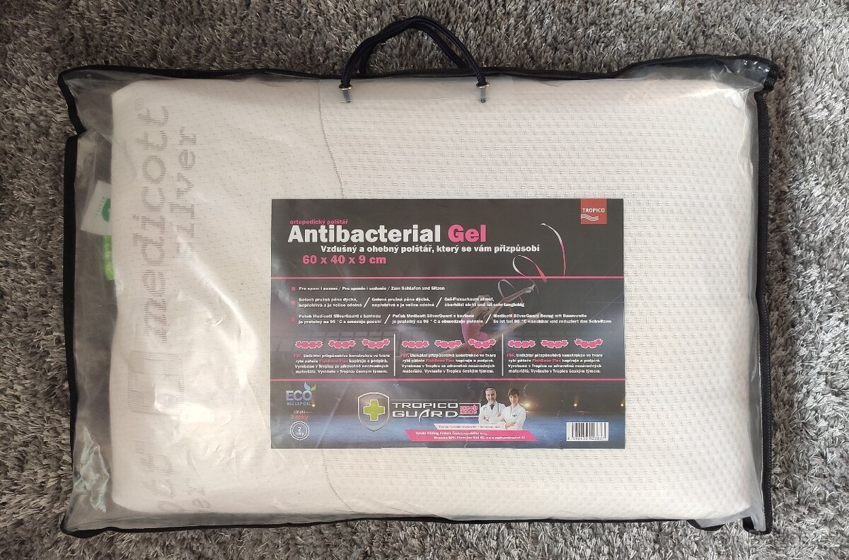 Ortopedický polštář-Antibacterial Gel od firmy Tropico Guard